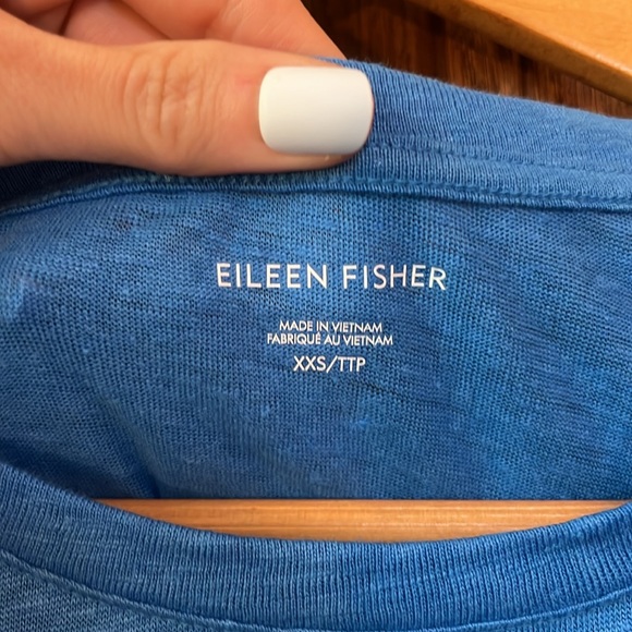 Eileen Fisher Calypso Crew Neck Organic Linen T-Shirt - Picture 7 of 16
